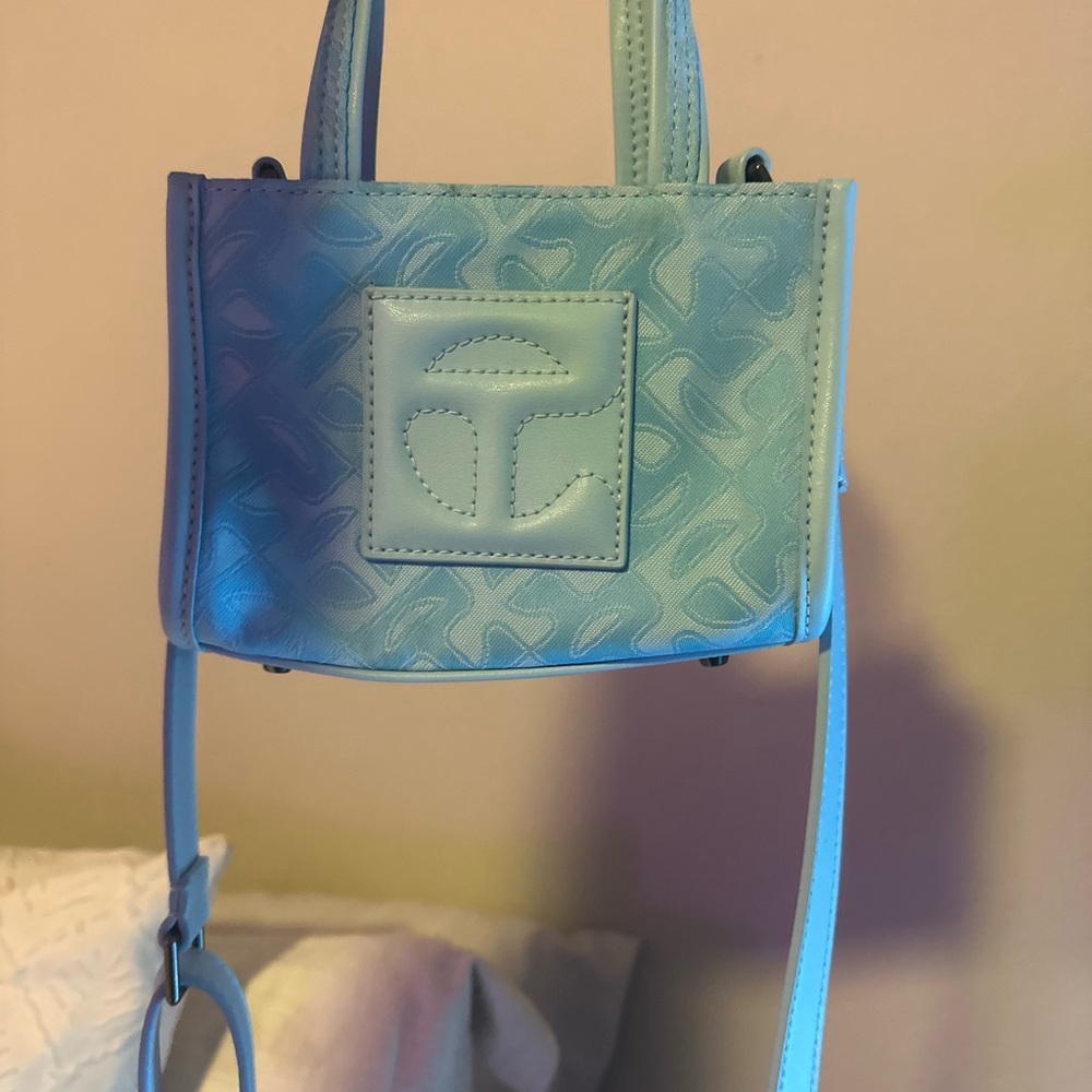 Telfar NWT Jacquard Small pool blue crossbody/shoulder bag!